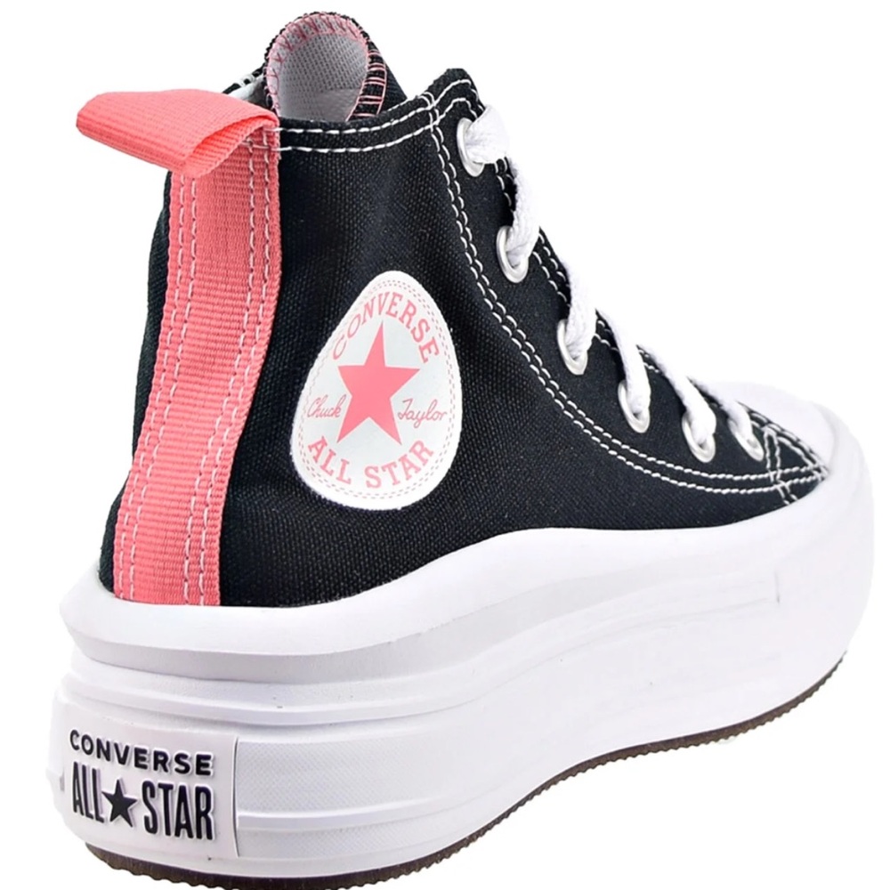 Converse Black and Pink High-Top Sneakers